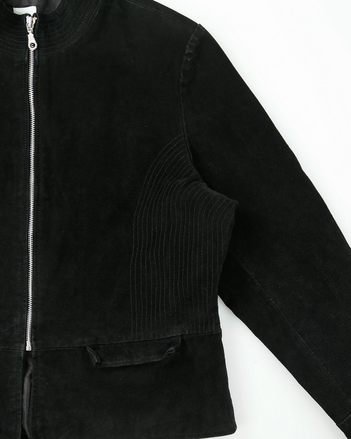 Vintage Y2K 00s Suzy Women's Suede Cafe Racer Moto Jacket - XL