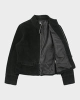 Vintage Y2K 00s Suzy Women's Suede Cafe Racer Moto Jacket - XL