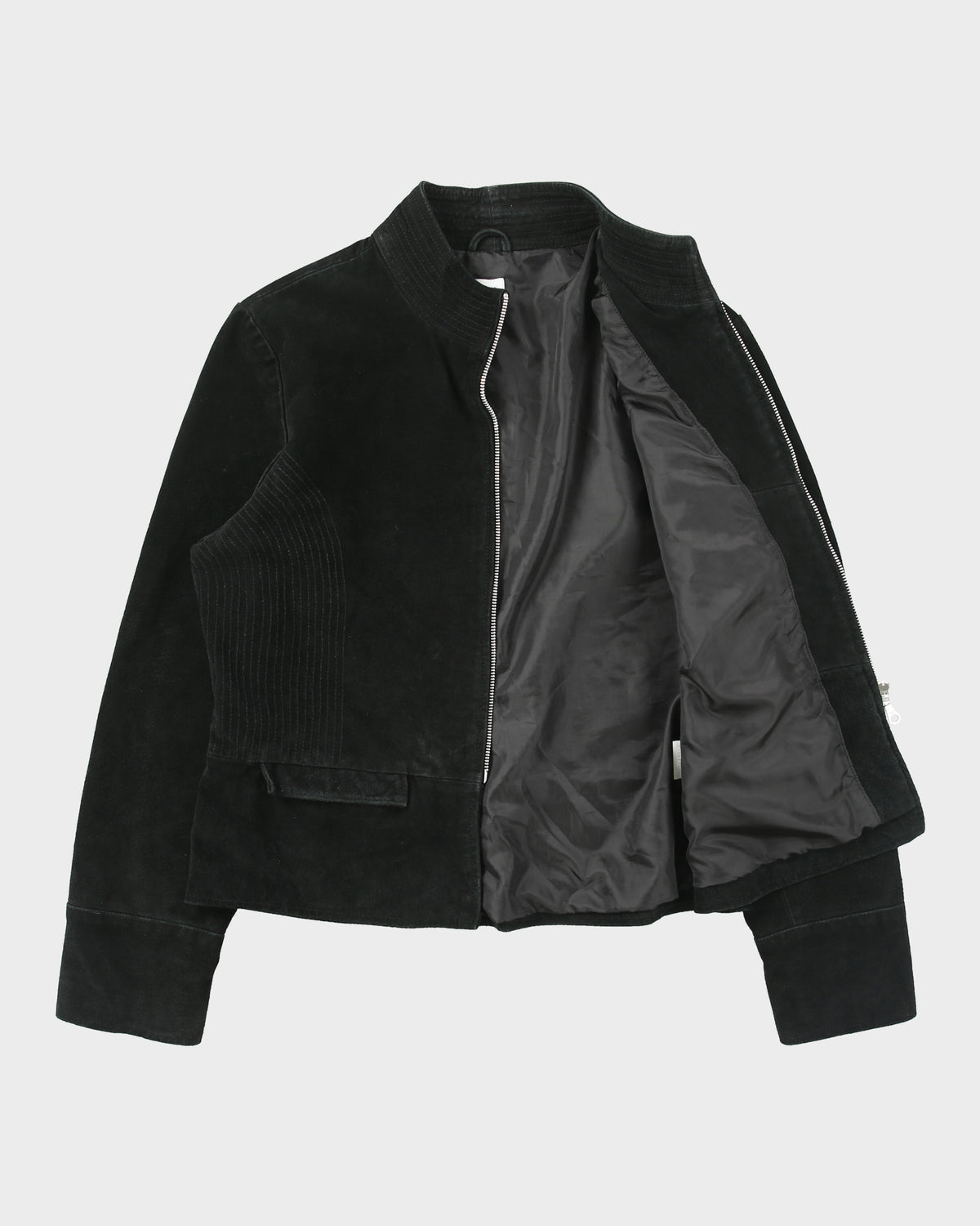 Vintage Y2K 00s Suzy Women's Suede Cafe Racer Moto Jacket - XL