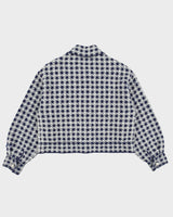 Sandro Women's Jayce Cropped Mohair Wool Blend Check Tweed Jacket - S