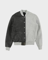 T By Alexander Wang Women's Split Lambskin Leather Sweatshirt Varsity Bomber Jacket - XS