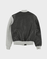 T By Alexander Wang Women's Split Lambskin Leather Sweatshirt Varsity Bomber Jacket - XS
