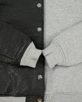 T By Alexander Wang Women's Split Lambskin Leather Sweatshirt Varsity Bomber Jacket - XS