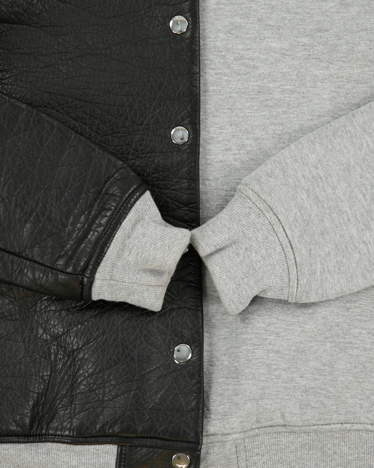 T By Alexander Wang Women's Split Lambskin Leather Sweatshirt Varsity Bomber Jacket - XS