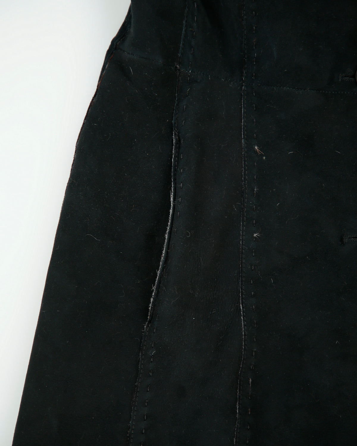 Vintage Y2K 00s Olivieri Women's Made In Italy Faux Ocelot Sheepskin Shearling Mid Length Lapel Coat - S