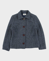 Vintage James By Peter James Women's Harris Tweed Wool Made In GB Button Front Jacket - S