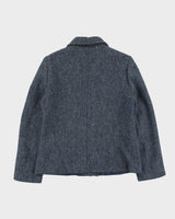 Vintage James By Peter James Women's Harris Tweed Wool Made In GB Button Front Jacket - S