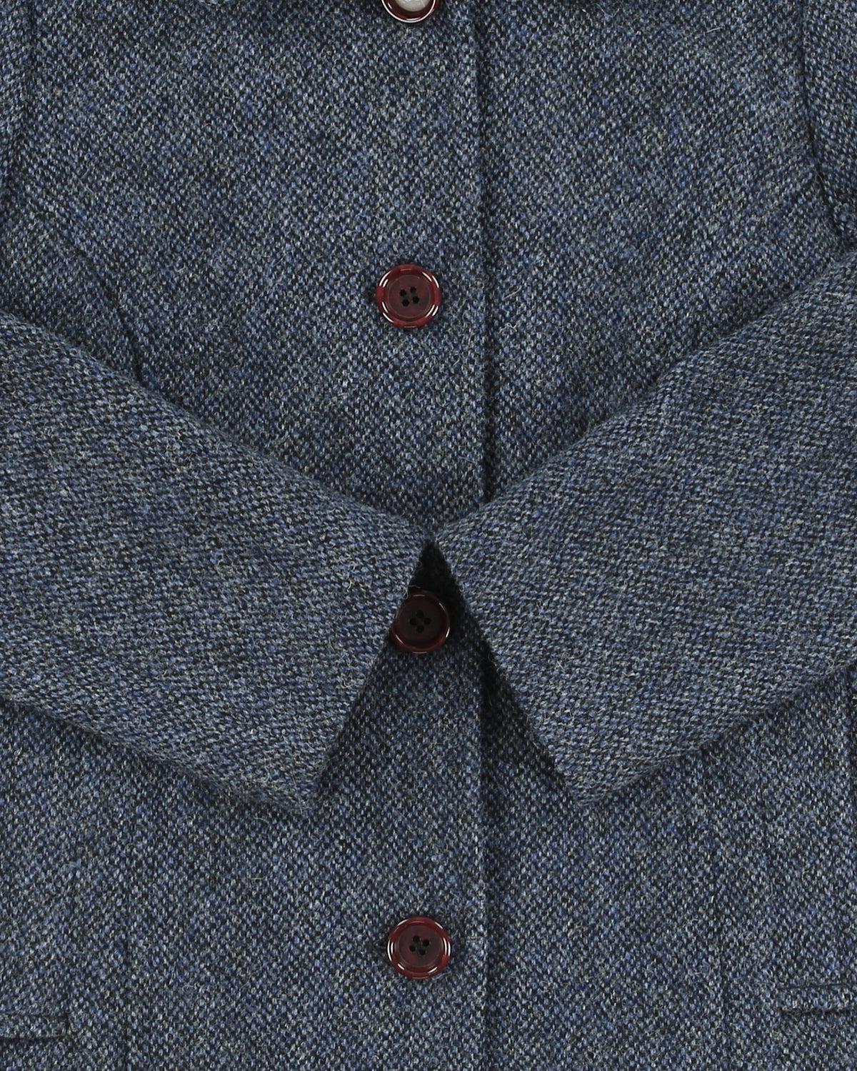 Vintage James By Peter James Women's Harris Tweed Wool Made In GB Button Front Jacket - S