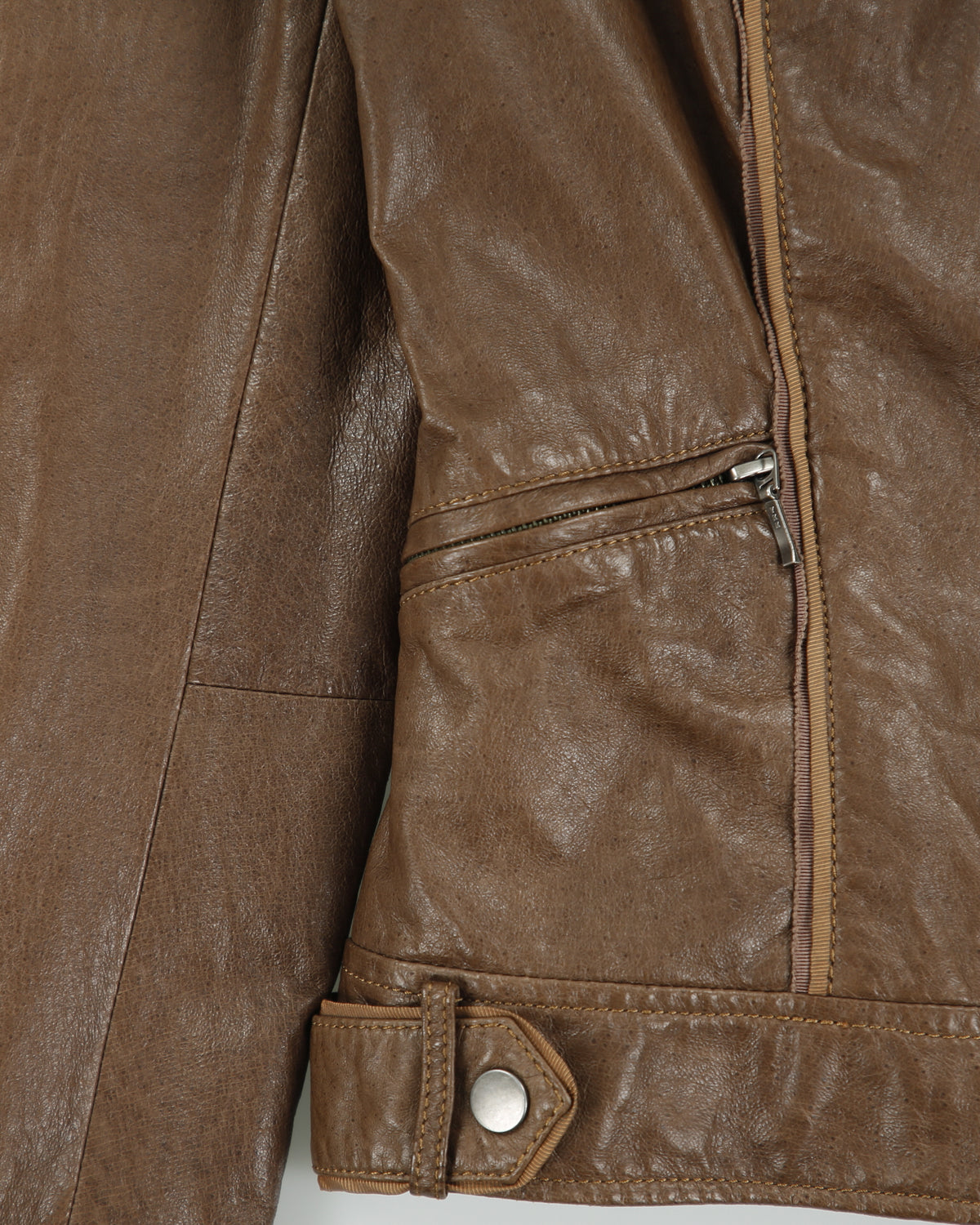 Vintage Y2K 00s Danier Leather Cafe Racer Moto Buckle Back Detail Jacket - XS
