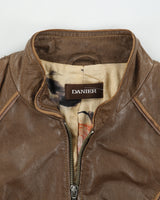 Vintage Y2K 00s Danier Leather Cafe Racer Moto Buckle Back Detail Jacket - XS