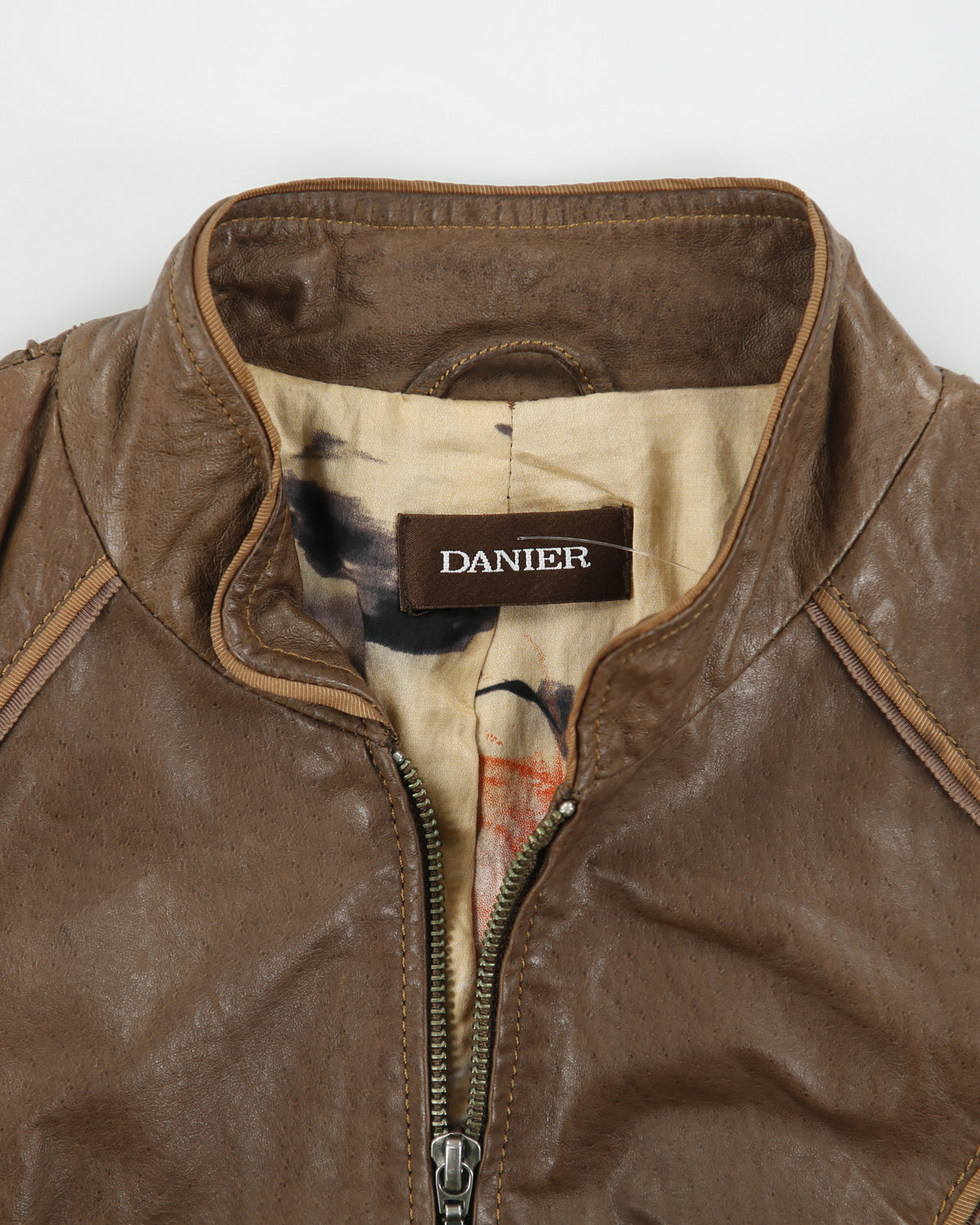 Vintage Y2K 00s Danier Leather Cafe Racer Moto Buckle Back Detail Jacket - XS