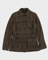 Vintage Eddie Bauer Alpaca/Mohair/Wool Blend Belted Button Front Jacket - S