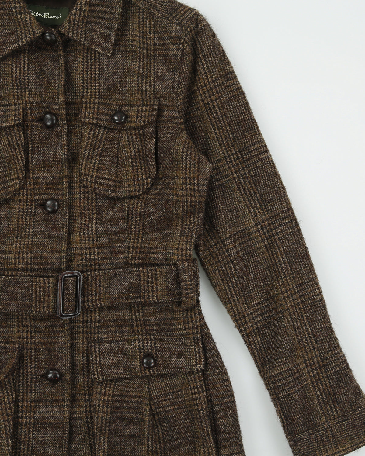 Vintage Eddie Bauer Alpaca/Mohair/Wool Blend Belted Button Front Jacket - S