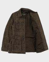 Vintage Eddie Bauer Alpaca/Mohair/Wool Blend Belted Button Front Jacket - S