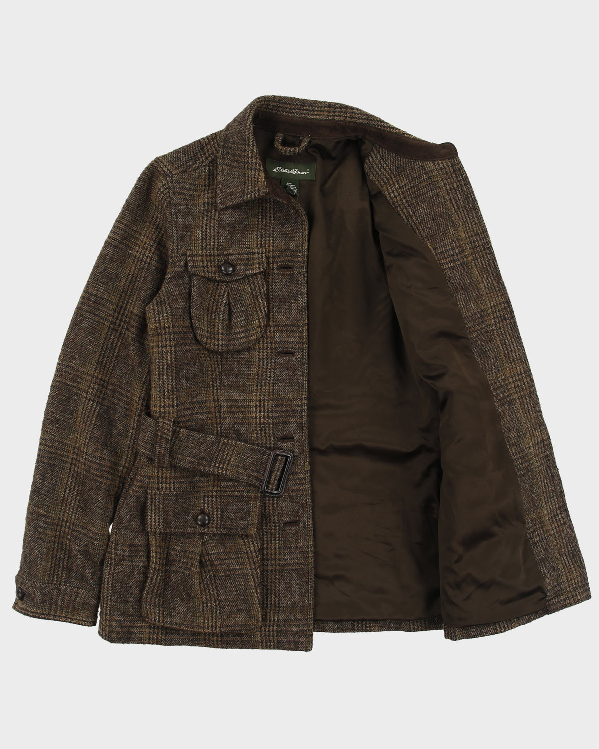 Vintage Eddie Bauer Alpaca/Mohair/Wool Blend Belted Button Front Jacket - S