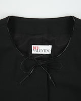 Vintage Red Valentino Women's Wool 3/4 Sleeve Bow Blazer Jacket - M