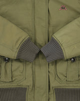 Vintage Y2K 00s Robe Di Kappa Women's Khaki Canvas Quilt Lined Rib Bomber Jacket - S