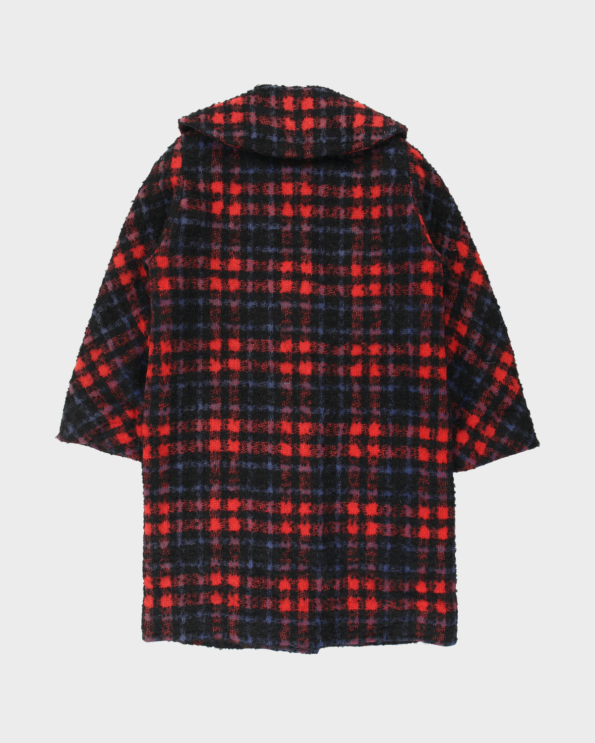 Vintage 1950s Lassie G.H Wiltsie Women's Plaid Italian Mohair Wool Union Made In USA Over Coat - XS