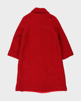 Vintage 1960s Auckie Sanft Women's Linton English Wool Tweed Union Made In Canada Woven Over Coat - S