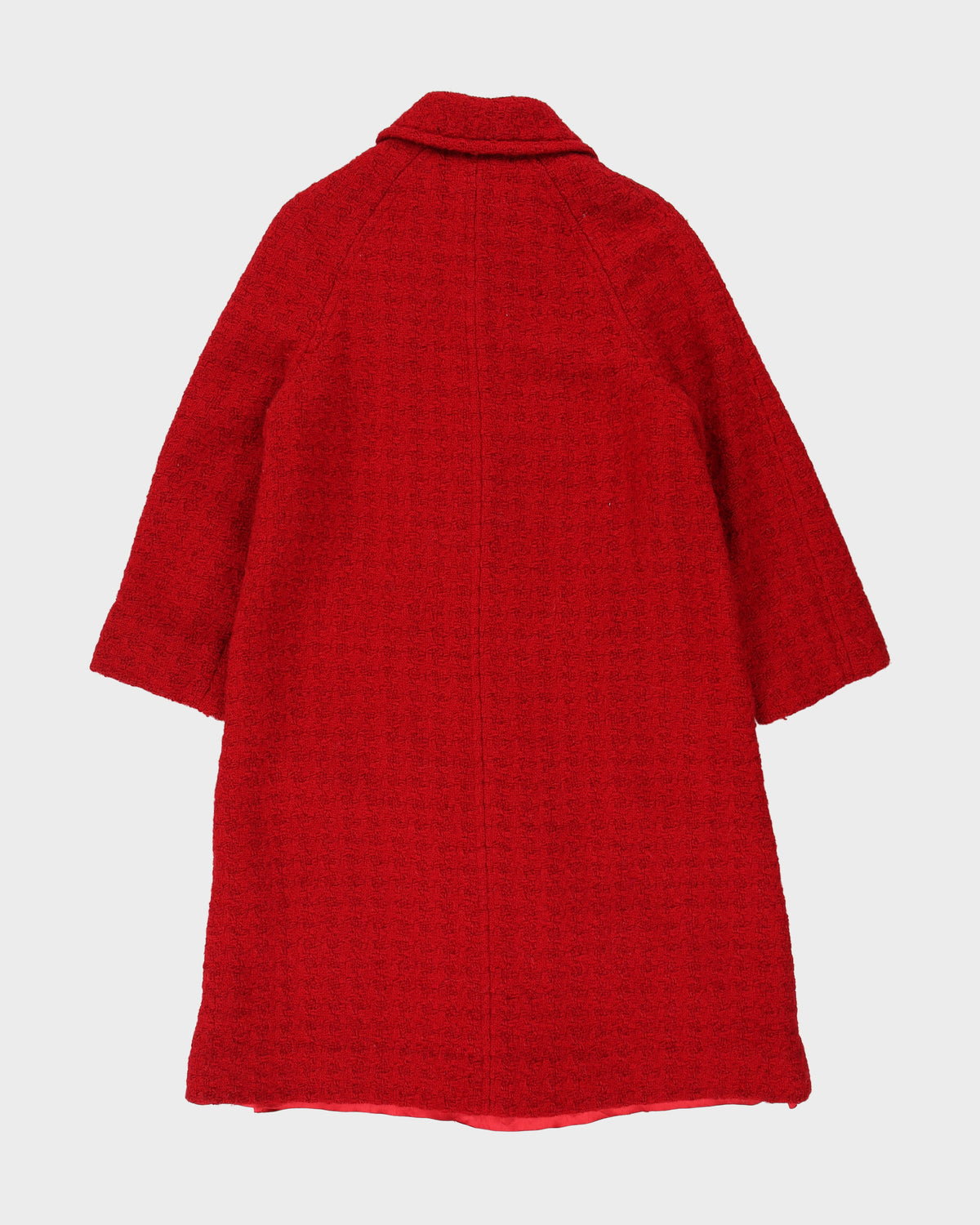 Vintage 1960s Auckie Sanft Women's Linton English Wool Tweed Union Made In Canada Woven Over Coat - S