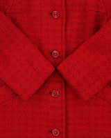 Vintage 1960s Auckie Sanft Women's Linton English Wool Tweed Union Made In Canada Woven Over Coat - S