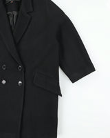 Coach Women's Angora Wool Blend Double Breasted Mid Length Over Coat - S