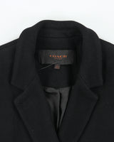 Coach Women's Angora Wool Blend Double Breasted Mid Length Over Coat - S