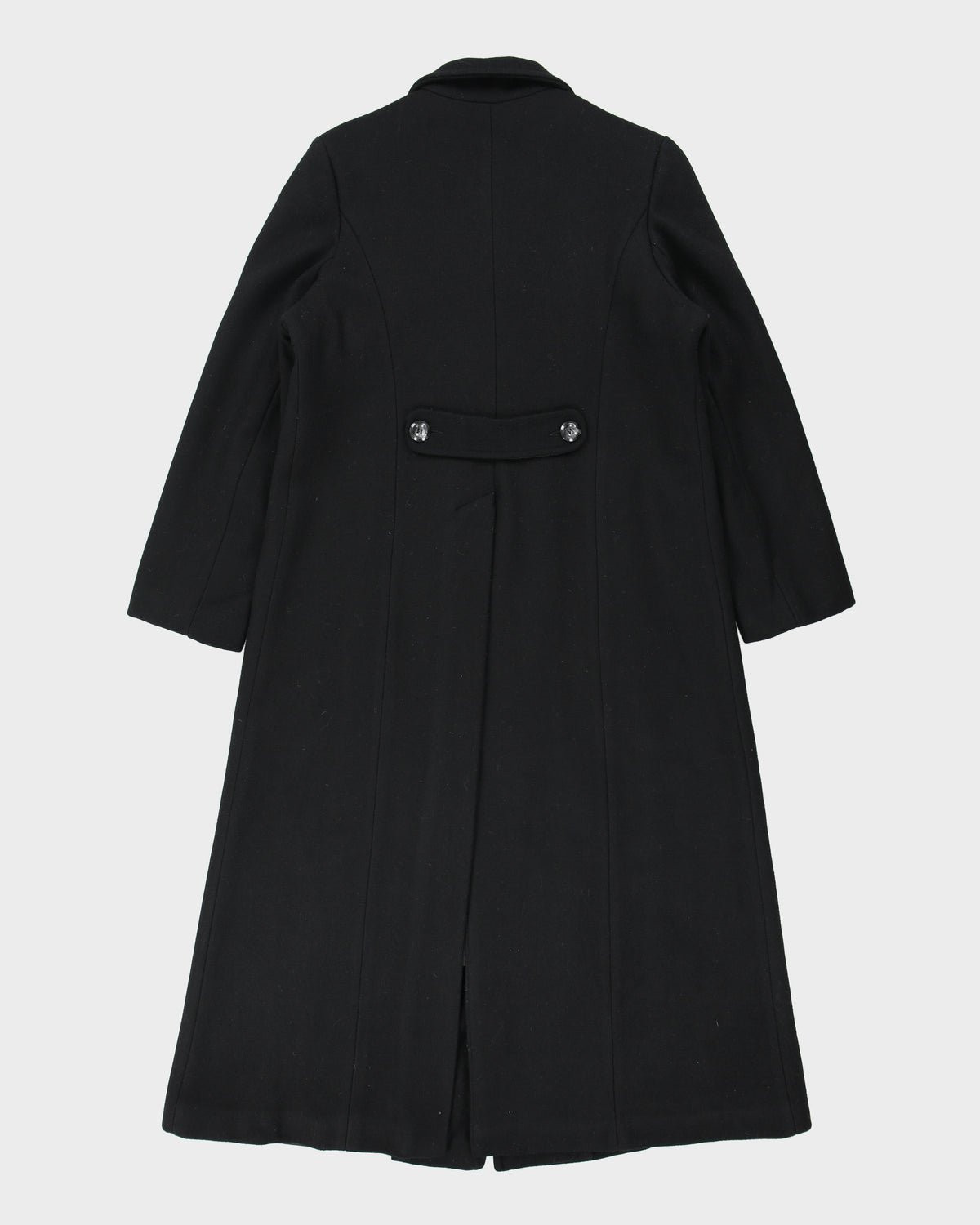Vintage 1990s Ellabee Women's Wool Made In Canada Double Breasted Peak Lapel Full Length Over Coat - L