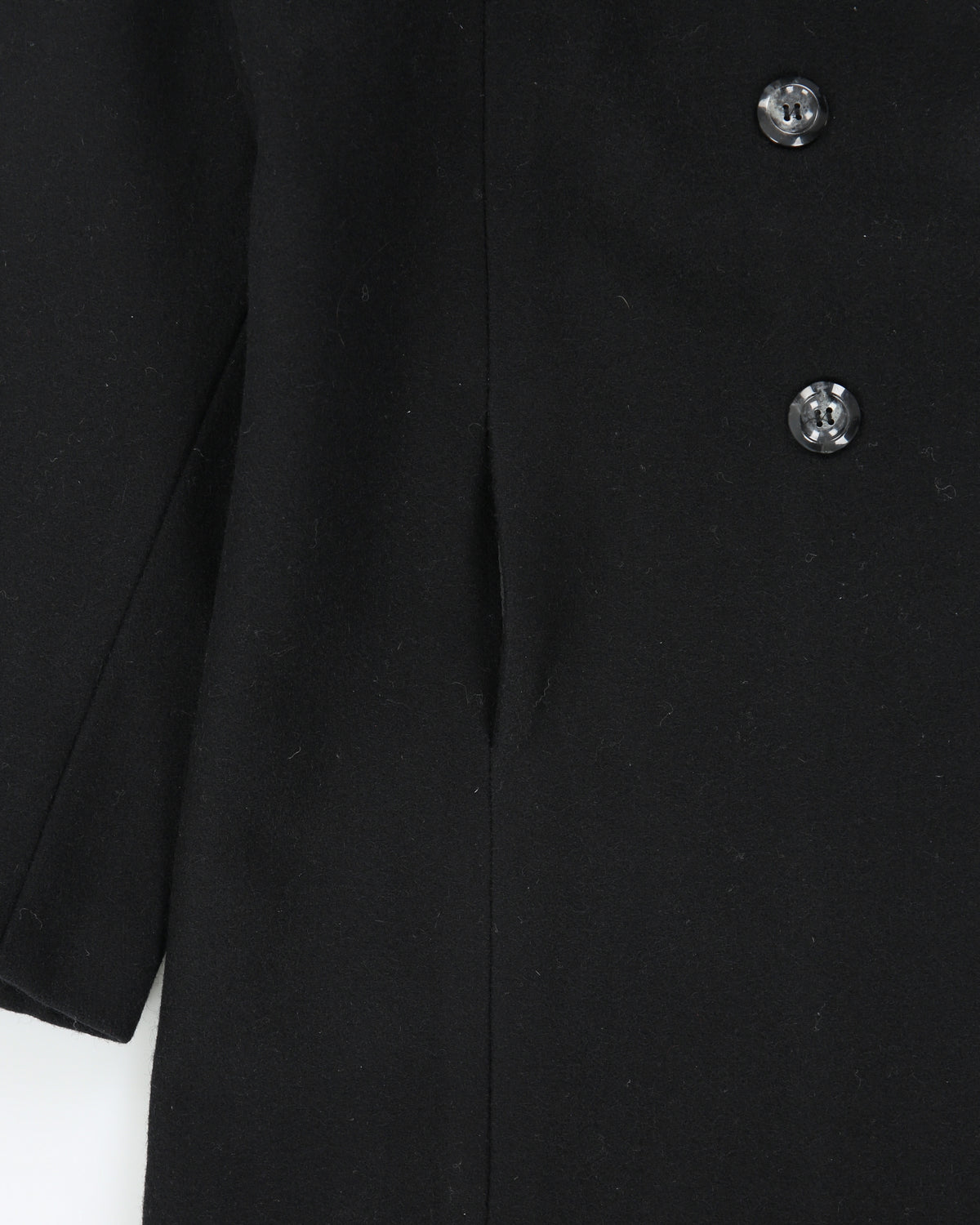 Vintage 1990s Ellabee Women's Wool Made In Canada Double Breasted Peak Lapel Full Length Over Coat - L