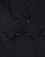 Vintage 1990s Penny Black Women's Navy Wool Made In Italy Double Breasted Full Length Over Coat - M