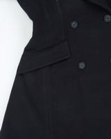Vintage 1990s Penny Black Women's Navy Wool Made In Italy Double Breasted Full Length Over Coat - M
