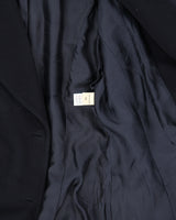 Vintage 1990s Penny Black Women's Navy Wool Made In Italy Double Breasted Full Length Over Coat - M
