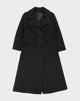 Vintage 1970s Surrey Classics Women's Wool Made In Canada Double Breasted Full Length Over Coat - S