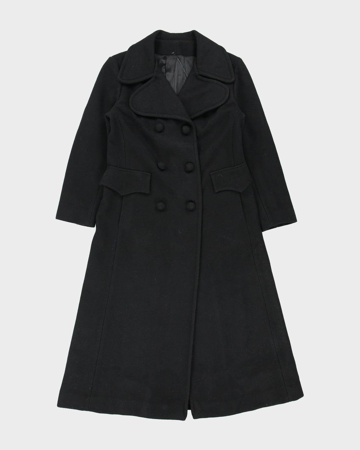 Vintage 1970s Surrey Classics Women's Wool Made In Canada Double Breasted Full Length Over Coat - S