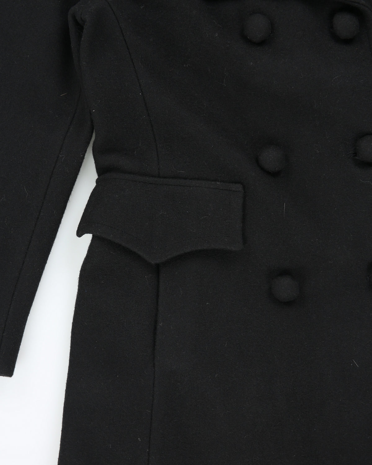 Vintage 1970s Surrey Classics Women's Wool Made In Canada Double Breasted Full Length Over Coat - S