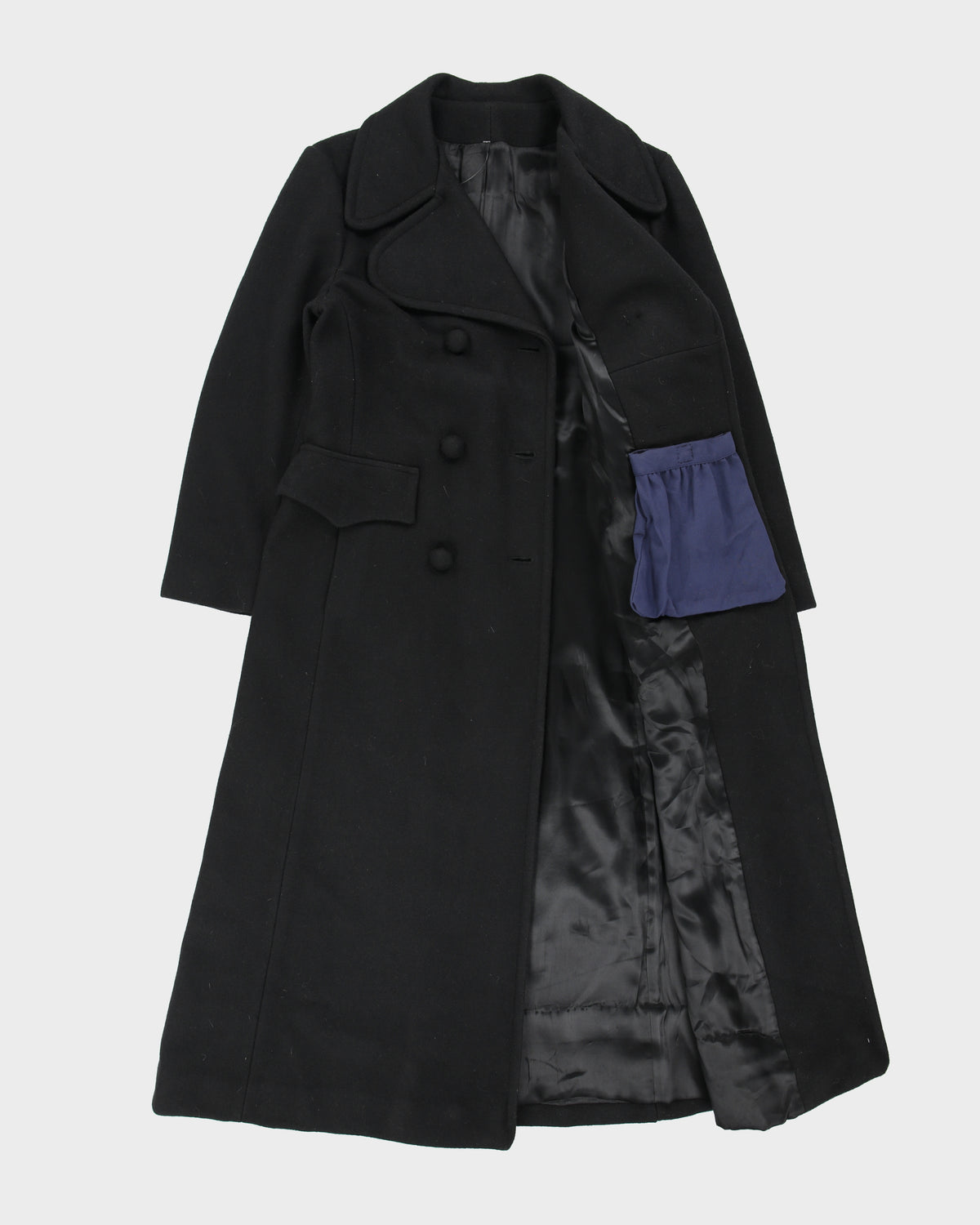 Vintage 1970s Surrey Classics Women's Wool Made In Canada Double Breasted Full Length Over Coat - S