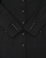Vintage A/W 2013 Runway Burberry London Women's Black Wool Nova Check Lined Military Guard Over Coat - XS