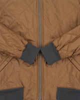 Icebreaker Women's Venturous Merinoloft Wool Insulated Caffe Diamond Quilt Bomber Jacket - M