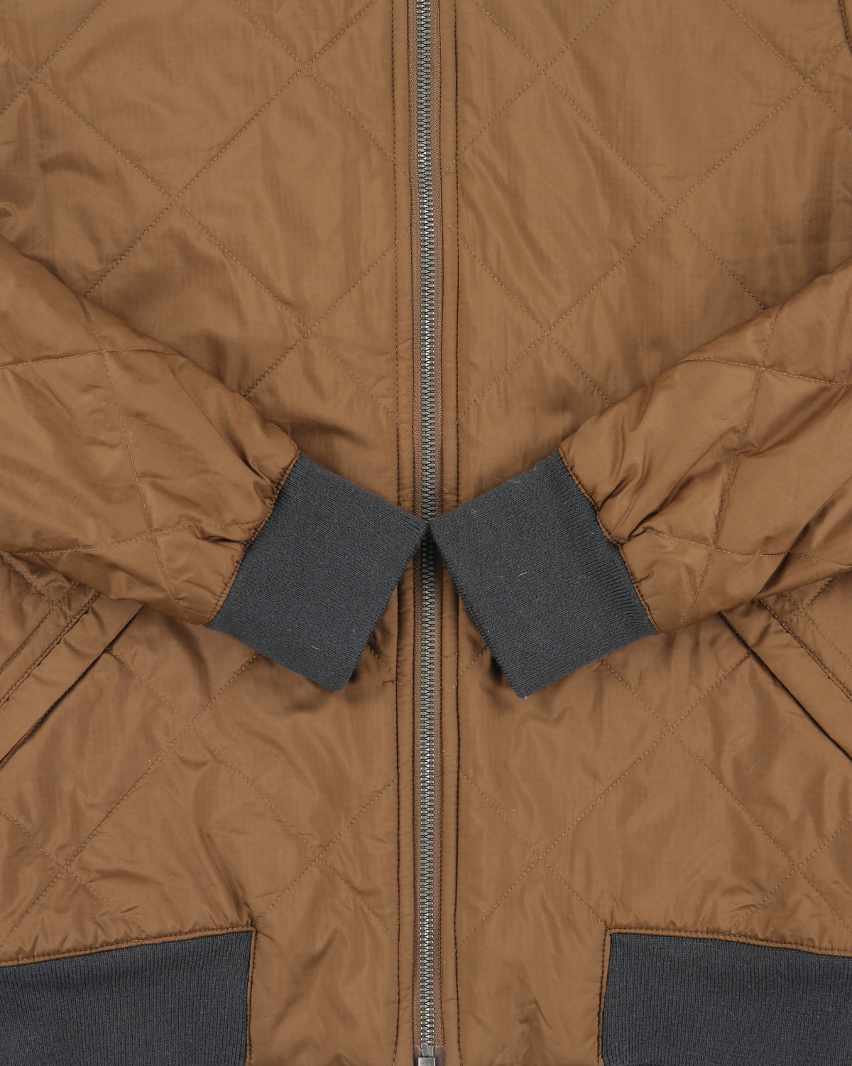Icebreaker Women's Venturous Merinoloft Wool Insulated Caffe Diamond Quilt Bomber Jacket - M