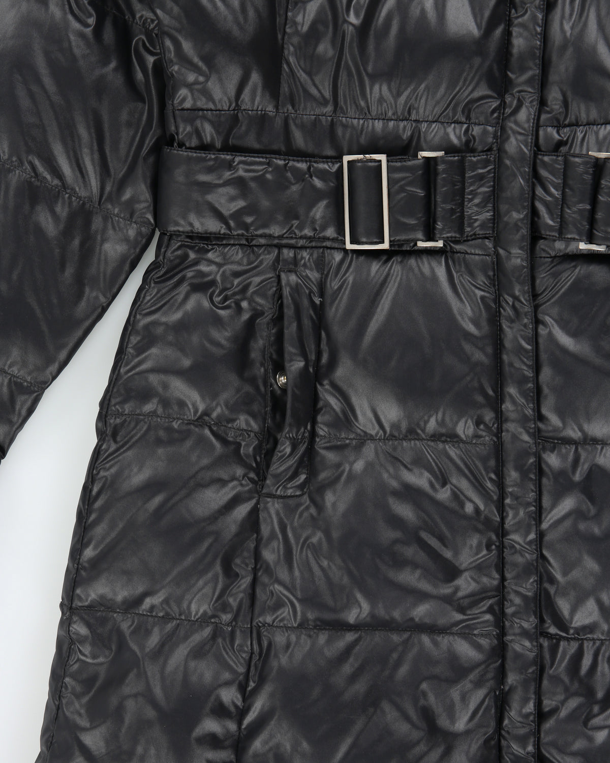 Vintage Y2K 00s The North Face Women's 600 Fill Goose Down Belted Longline Puffer Jacket - S