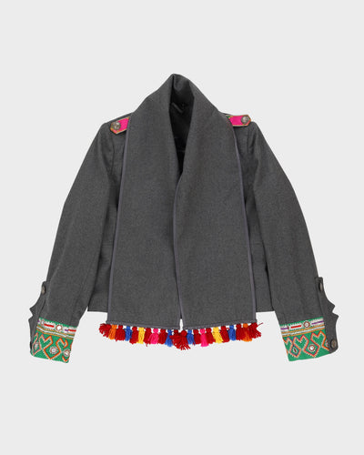 Matthew Williamson Grey Wool Jacket - M