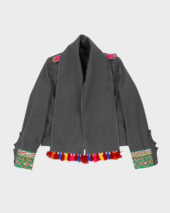 Matthew Williamson Grey Wool Jacket - M