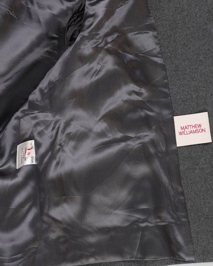 Matthew Williamson Grey Wool Jacket - M