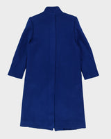 00s Blue Wool Overcoat - S