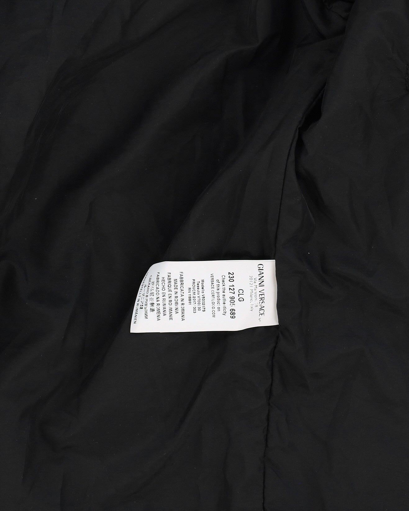 Gianni Versace Collection Black Puffer Jacket - M