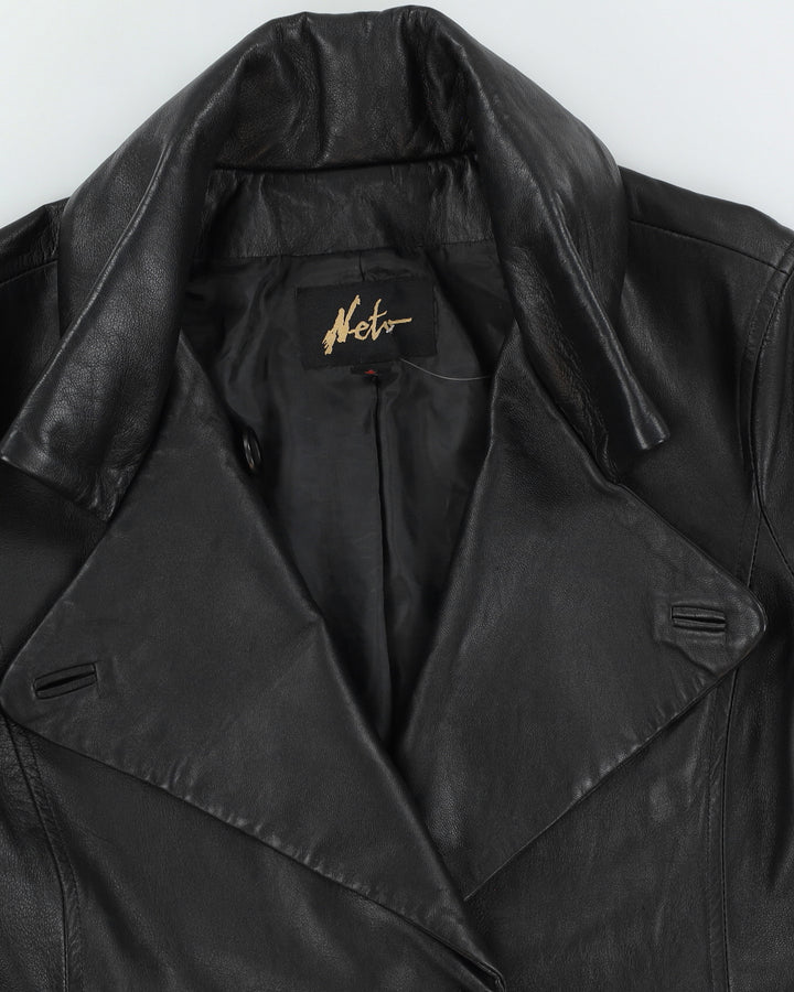 Neto Black Leather Jacket  - M