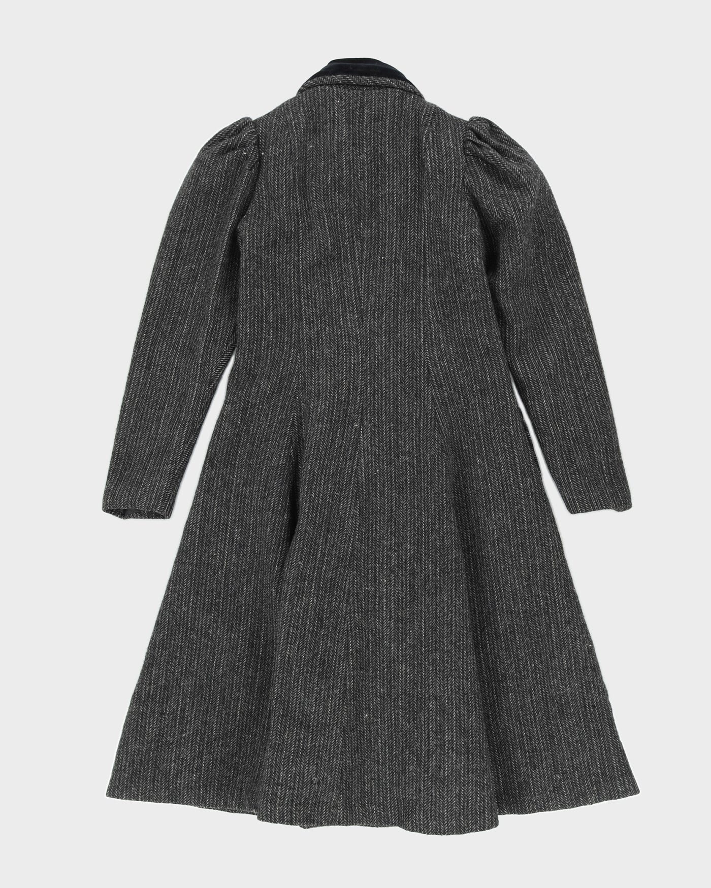 Grey Princess Cut Overcoat - XXS