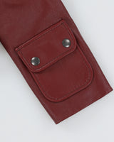 Marc Jacobs Burgundy Leather Jacket - XS
