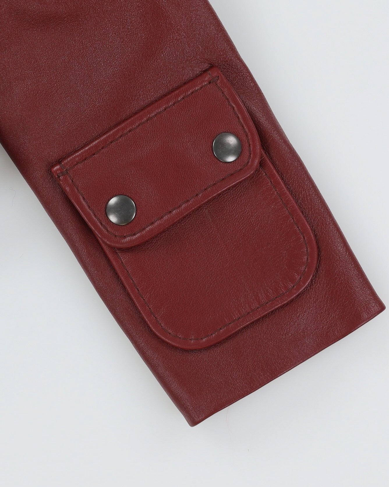 Marc Jacobs Burgundy Leather Jacket - XS