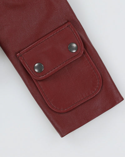Marc Jacobs Burgundy Leather Jacket - XS
